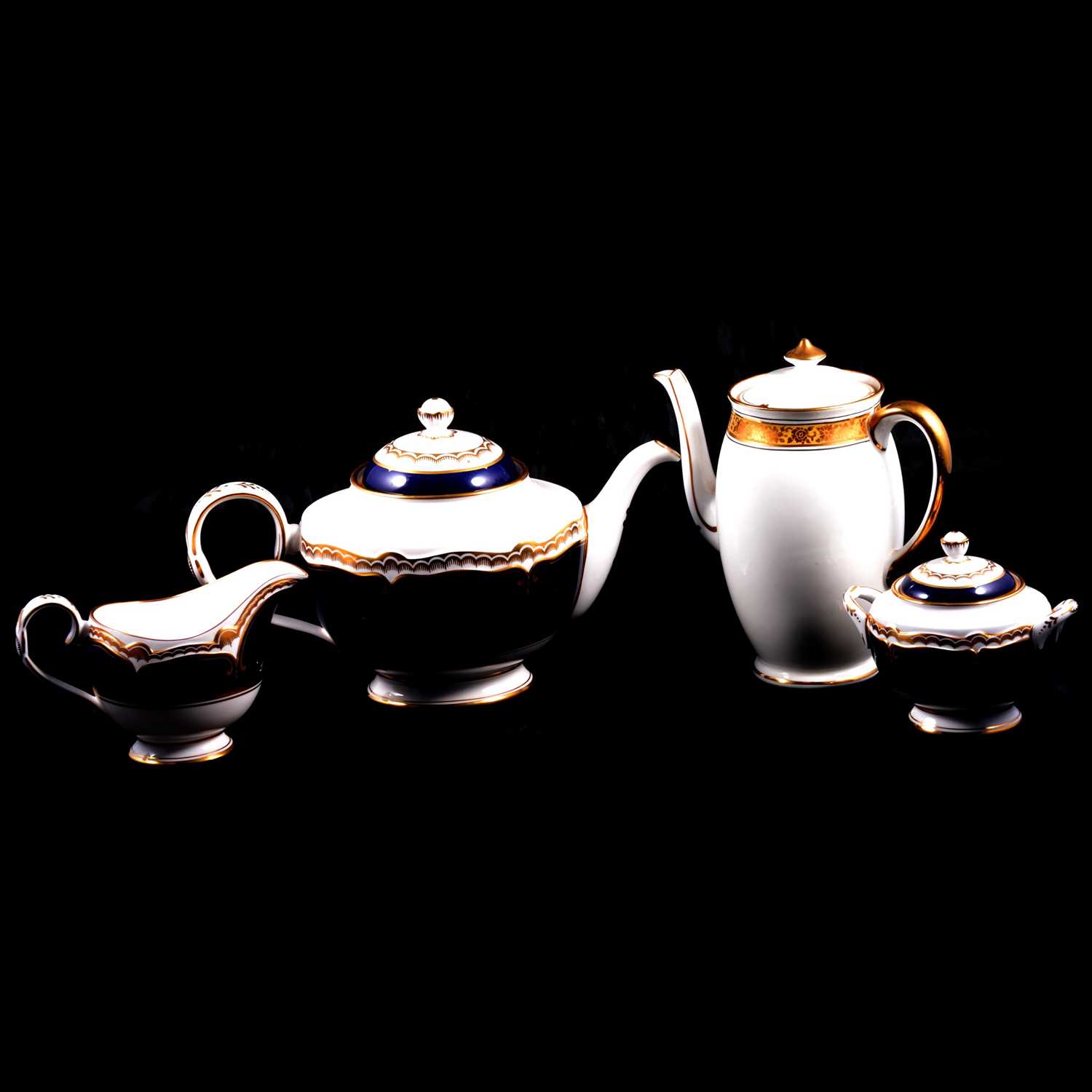 Royal Worcester 'Diplomat' pattern tea service, and another part coffee service