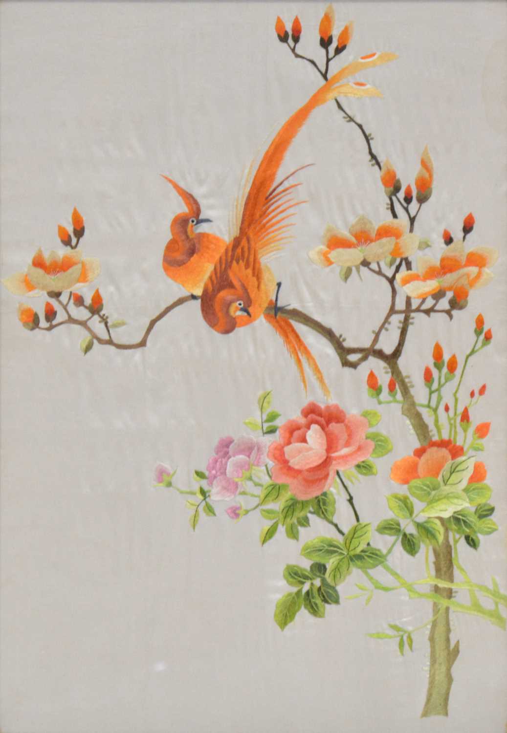 Quantity of Chinese silk panels, etc., - Image 4 of 8