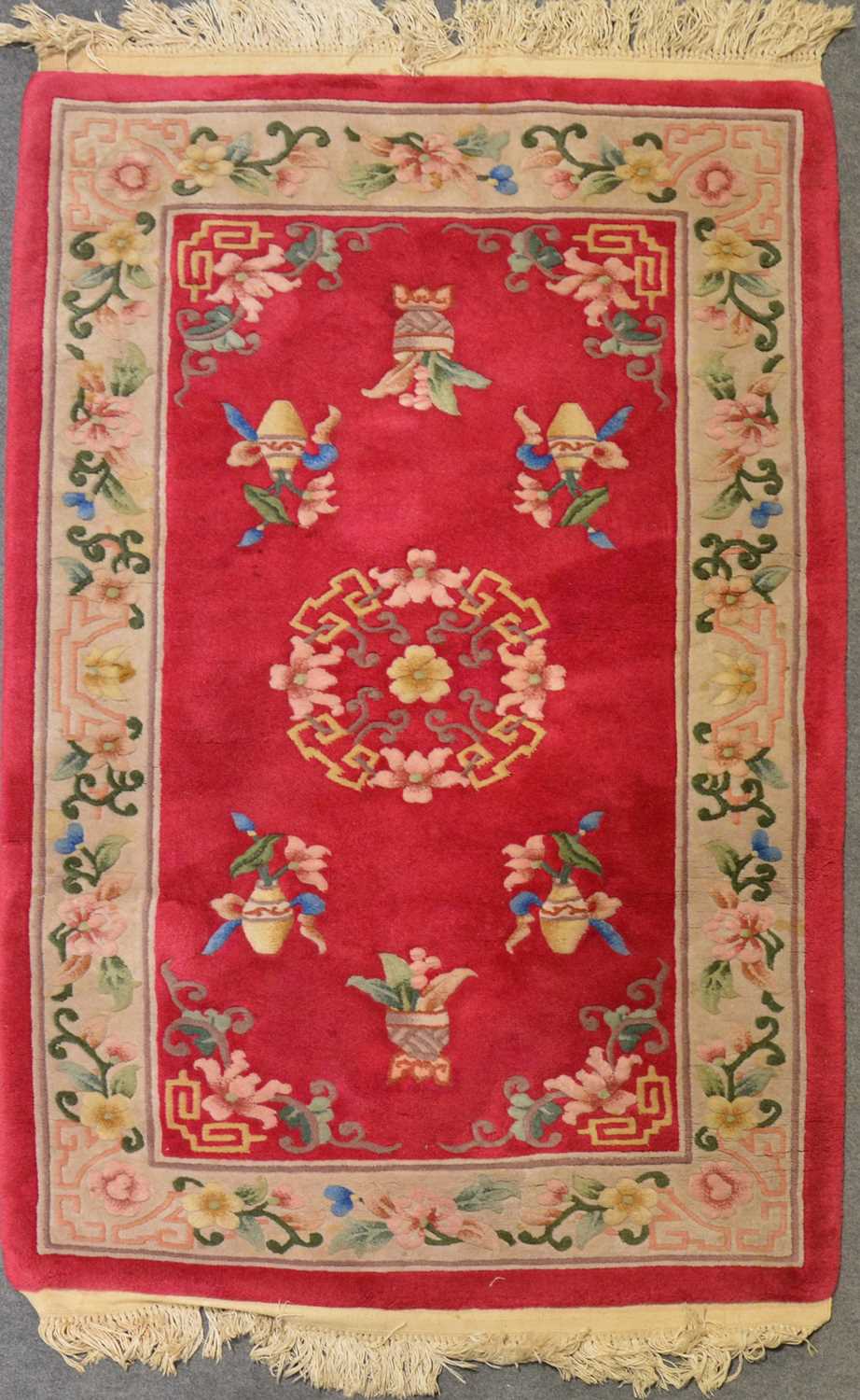 Three Chinese rugs, varying sizes and designs - Image 3 of 3