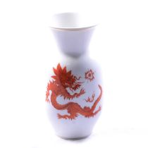 Meissen vase with Dragon and Pearl