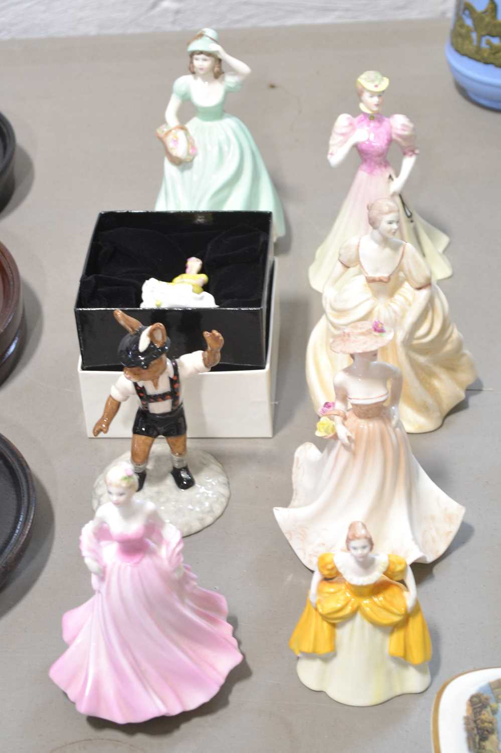 Seven Coalport lady figures, Royal Doulton figures, etc., - Image 2 of 2