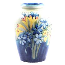 William Moorcroft for Moorcroft, a vase in the Spring Flowers design.