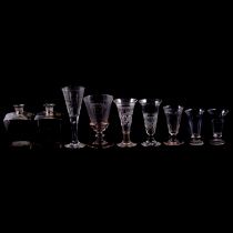 A small collection of glassware