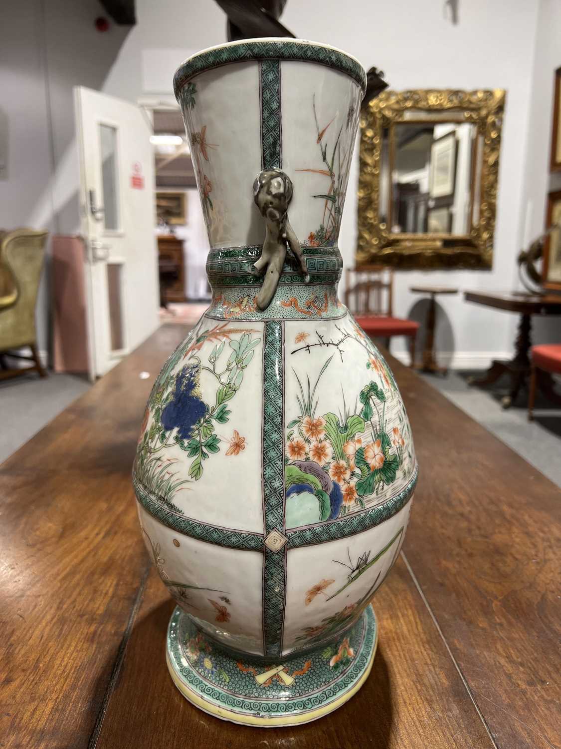 Chinese famille verte vase, - Image 11 of 15