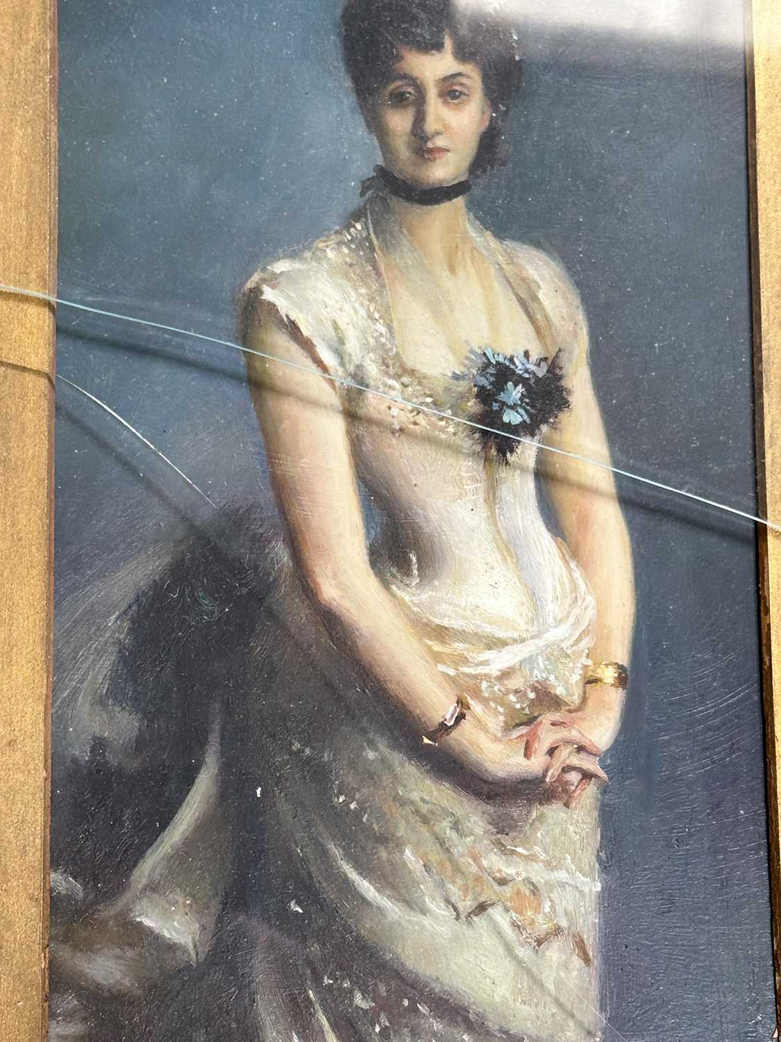 Manner of Giovanni Boldini, A young lady, - Bild 4 aus 5