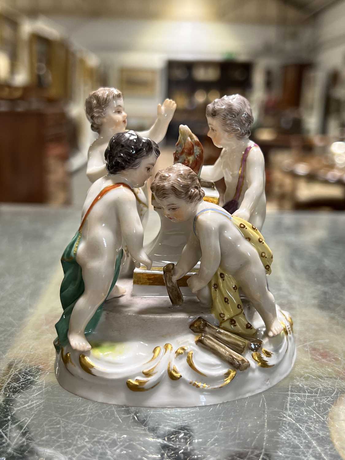 Meissen porcelain group, Winter, - Image 2 of 6