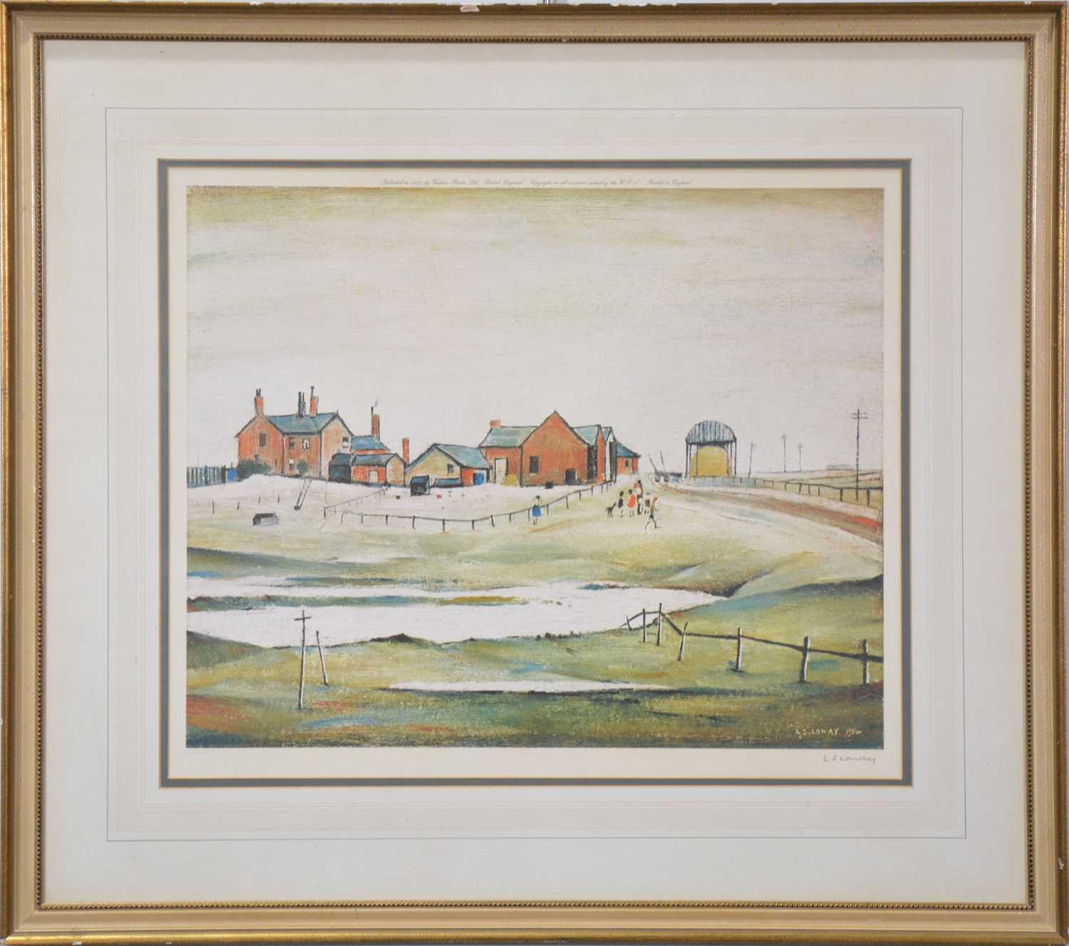 § After Laurence Stephen Lowry, Landscape with Farm Buildings 1954 - Image 2 of 2