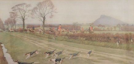 Cecil Aldin, The Cheshire Hounds away from Tattenhall,
