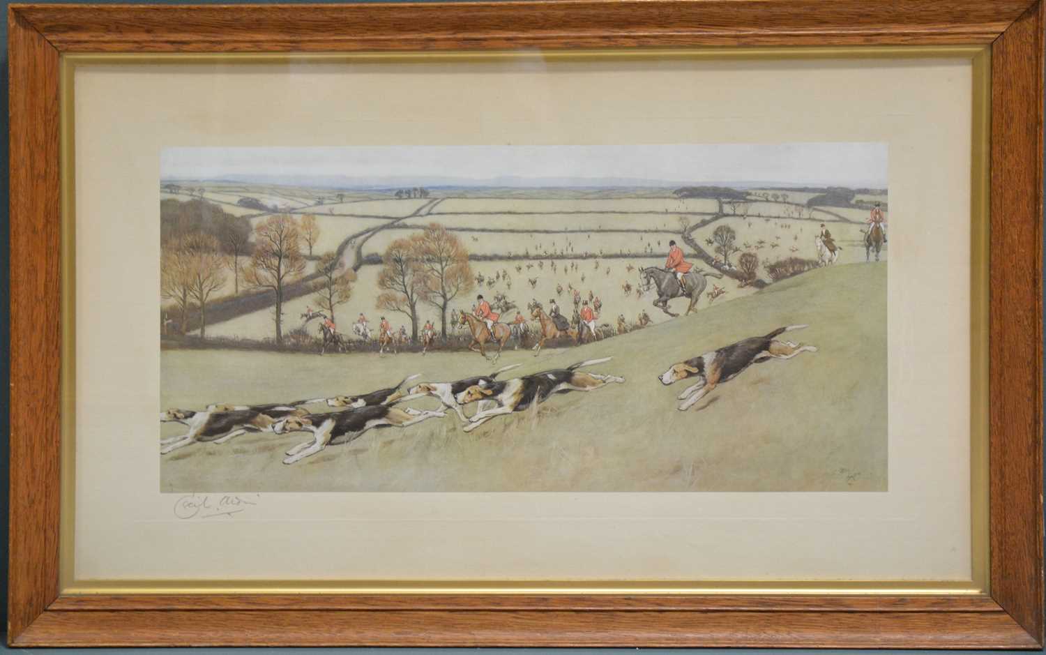 Cecil Aldin, The Quorn away from Billesdon Coplow and The Meynell away from Ash Gorse (Sutton), - Image 2 of 4