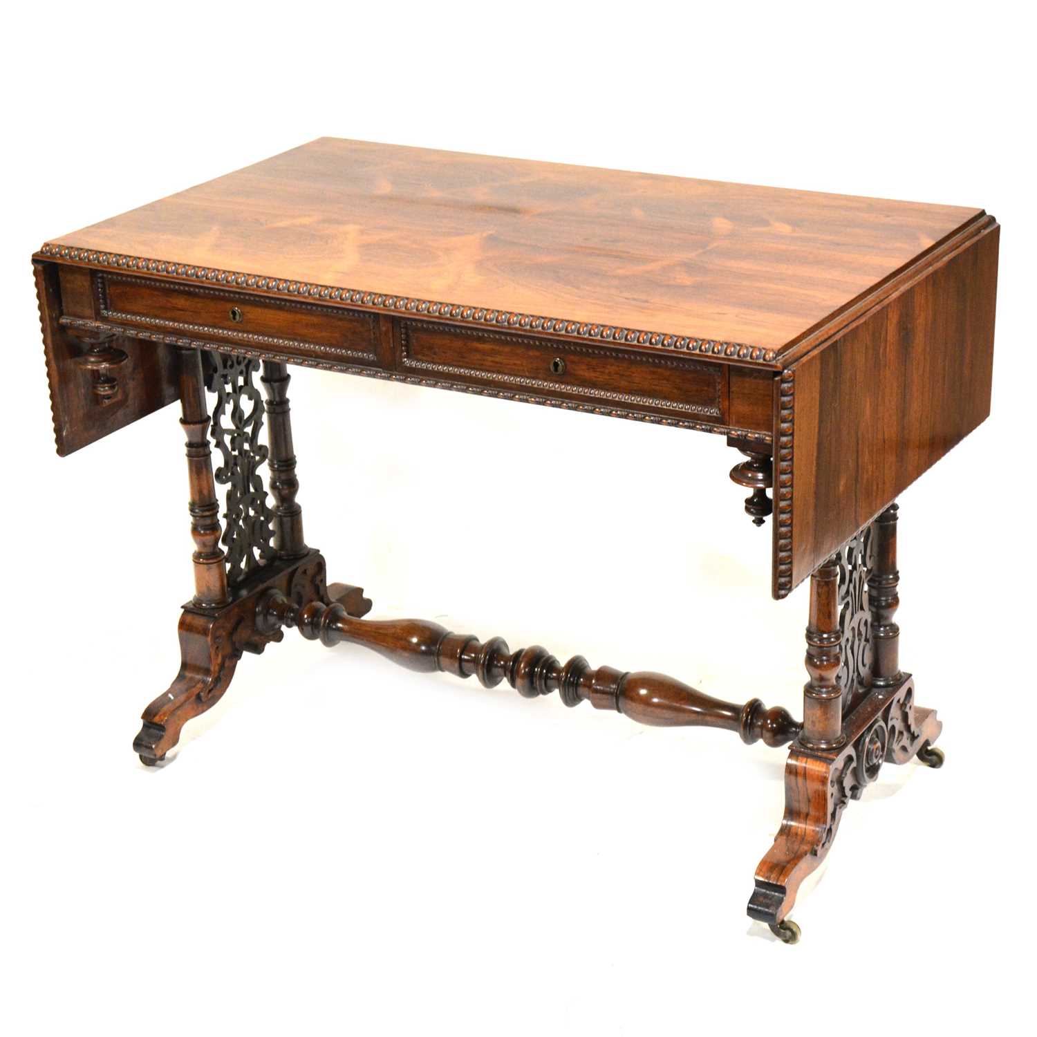 Victorian rosewood sofa table, - Image 8 of 8