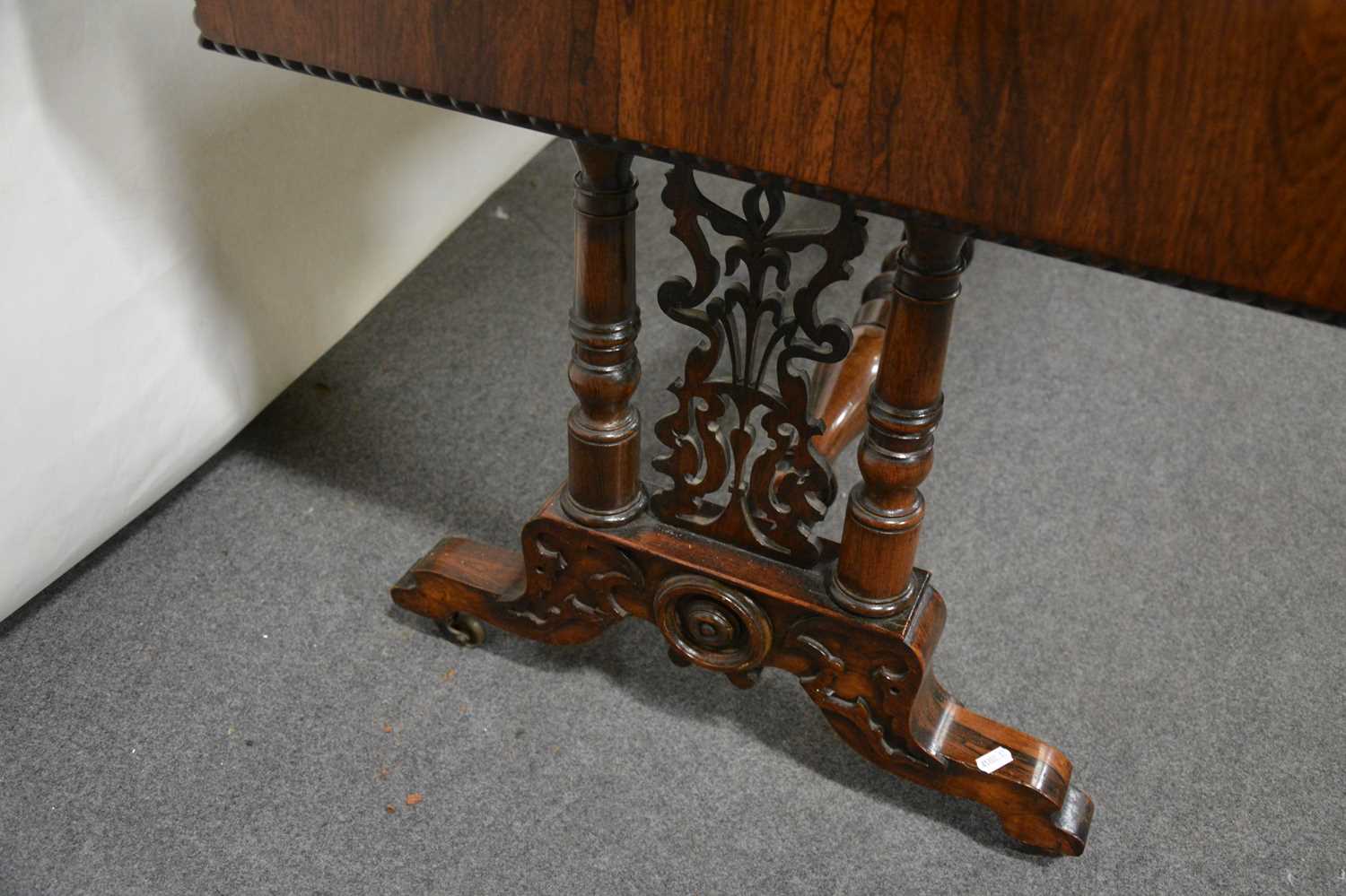 Victorian rosewood sofa table, - Image 7 of 8