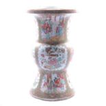 Large Cantonese porcelain famille rose vase,