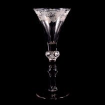 Balustroid wine glass, mid 18th century