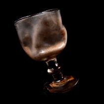 Victorian wine glass from the 1902 eruption of Mount Pelée