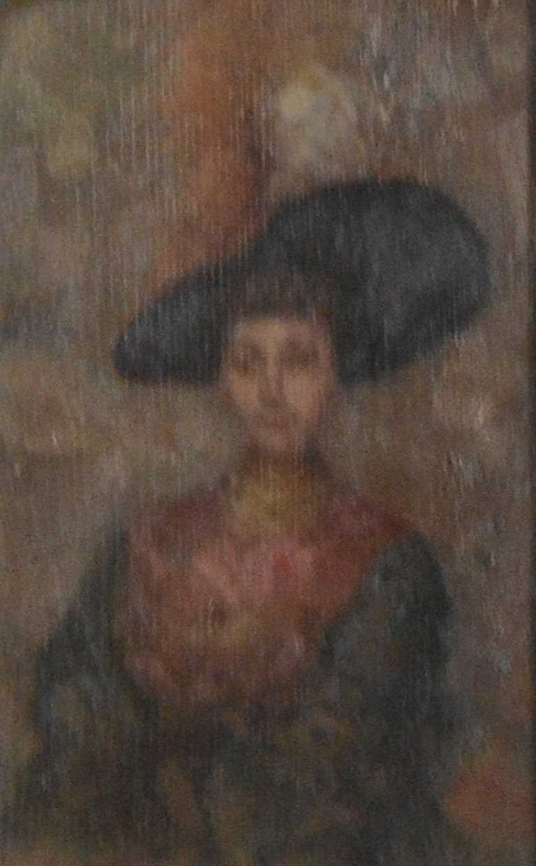R Rossi, Figure in a broad-brimmed hat,