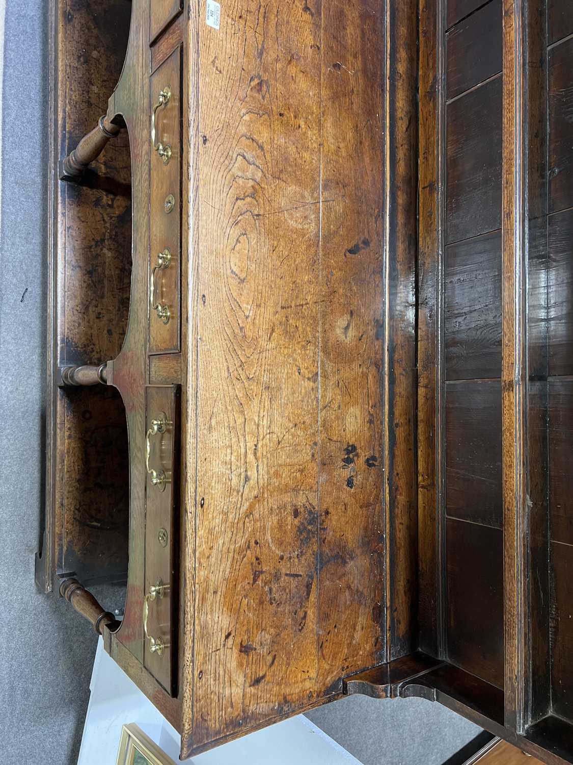 George III oak Welsh dresser, - Image 3 of 16