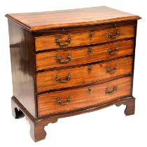 George III mahogany serpentine chest of drawers,