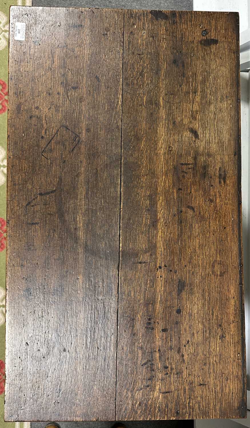 Georgian country-made oak side table, - Image 2 of 2