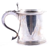 William and Mary style silver tankard,