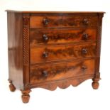 Victorian mahogany Jersey chest of drawers,