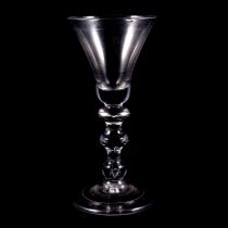 Balustroid wine glass, circa 1730