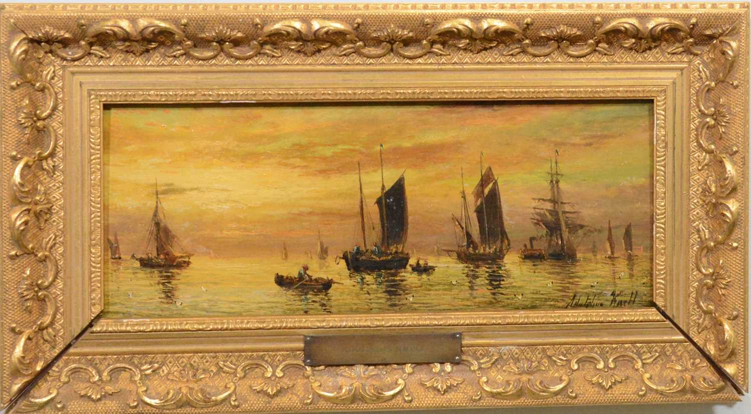 William Adolphus Knell, Fishing barges and rowing boats, - Bild 2 aus 2