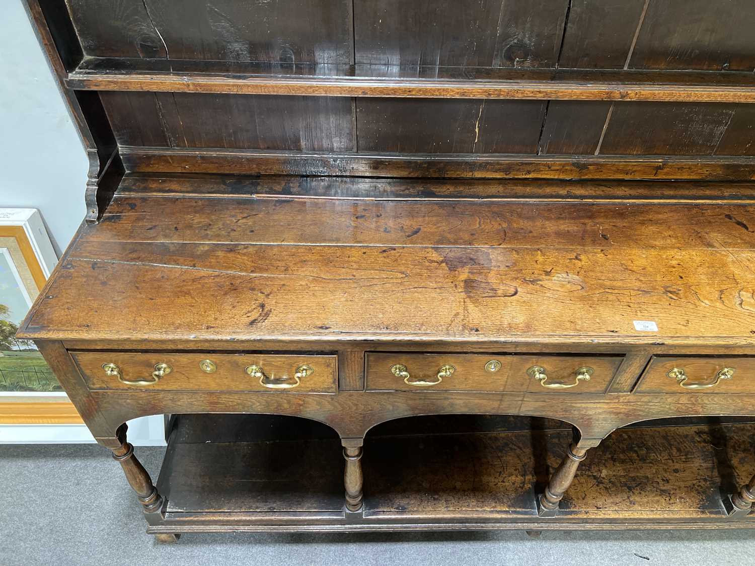George III oak Welsh dresser, - Image 2 of 16