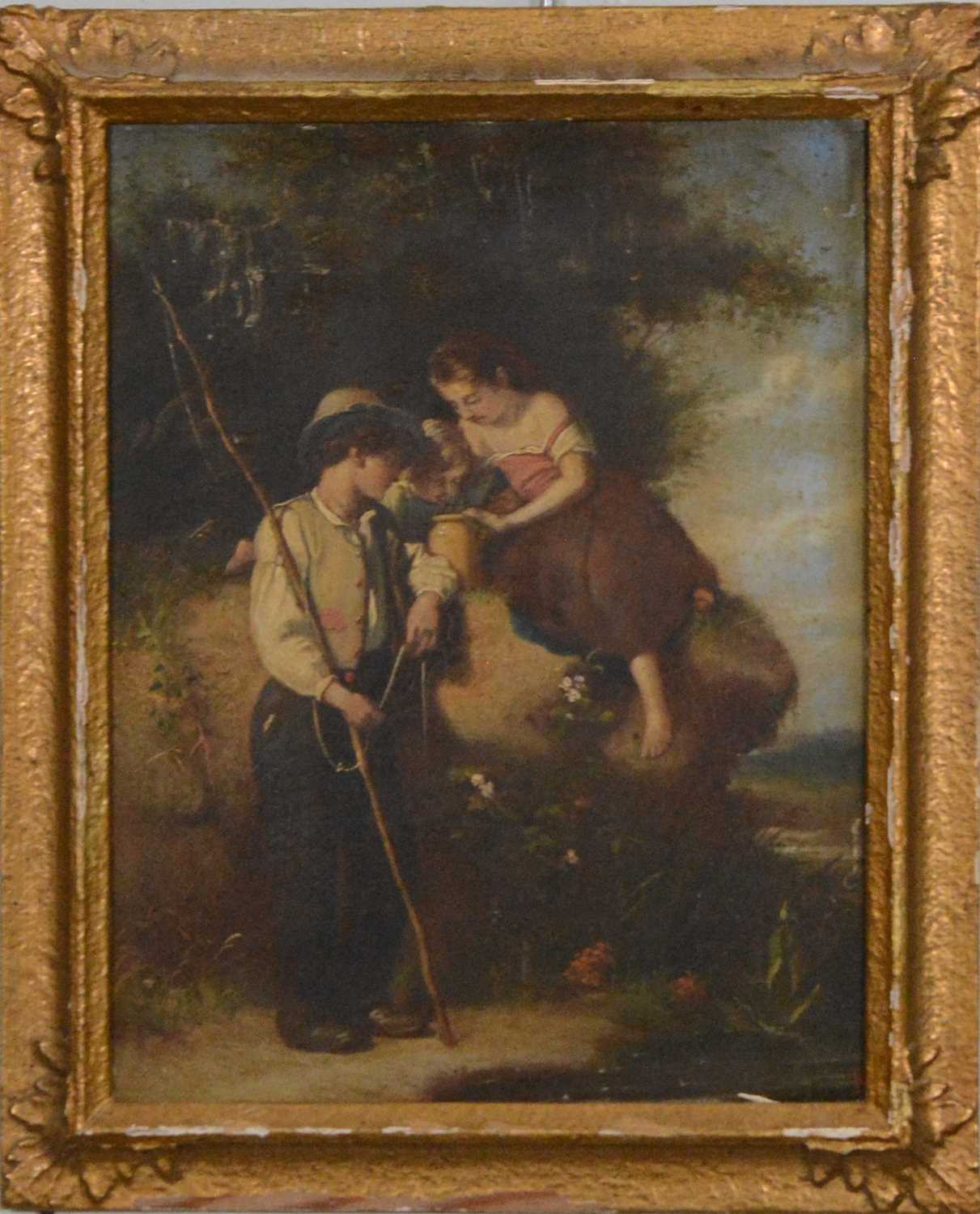 Victorian School, The First Catch, - Image 2 of 3