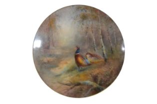 Royal Worcester circular plaque,