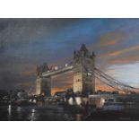 Frank Scott, The Start of the day, Tower Bridge, London,