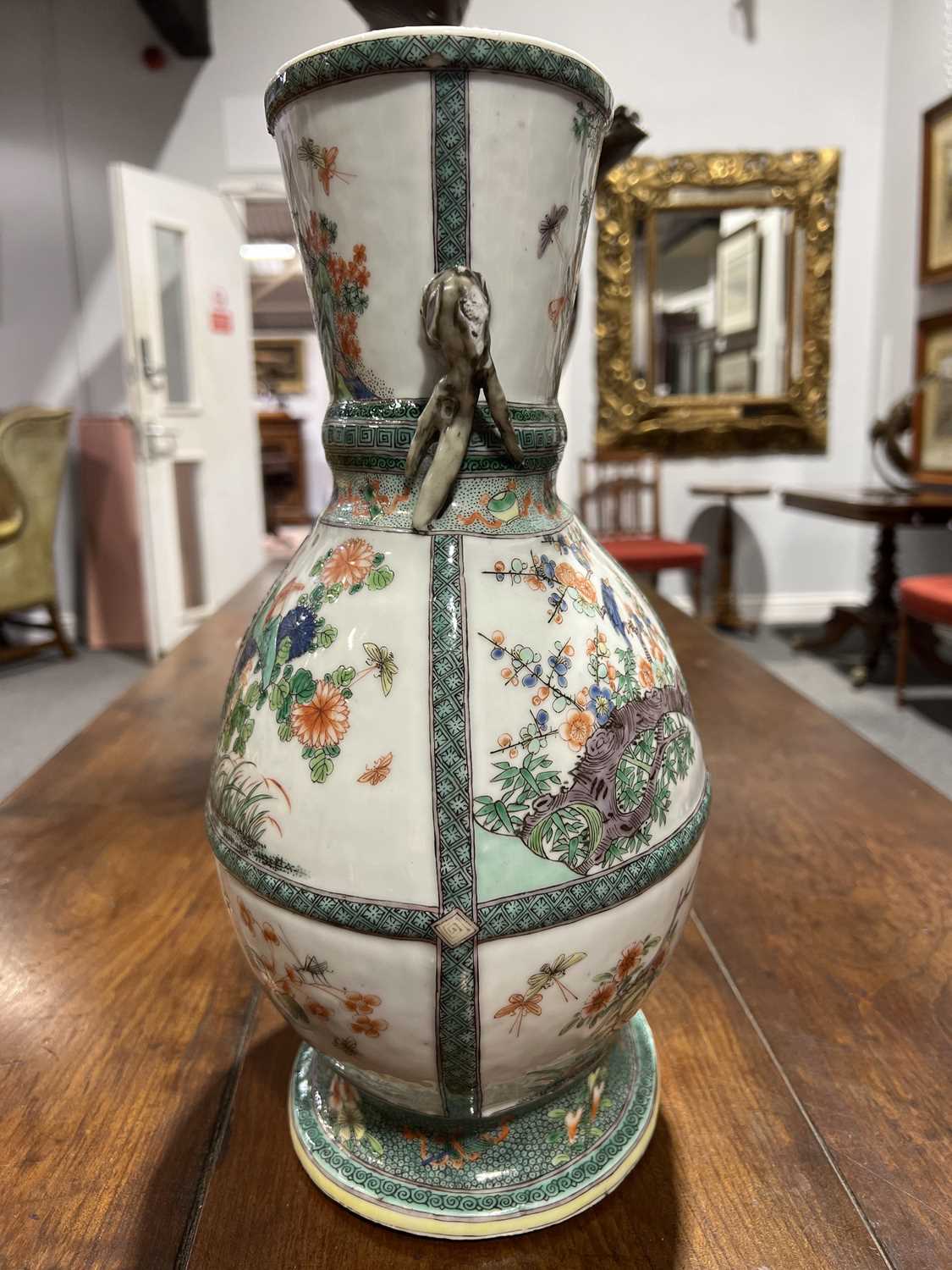 Chinese famille verte vase, - Image 8 of 15