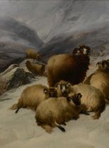 Thomas Sidney Cooper, Sheep on a snowy hillside,
