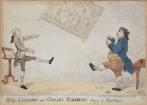 After Thomas Rowlandson, Billy Lackbeard and Charley Blackbeard playing at Football,
