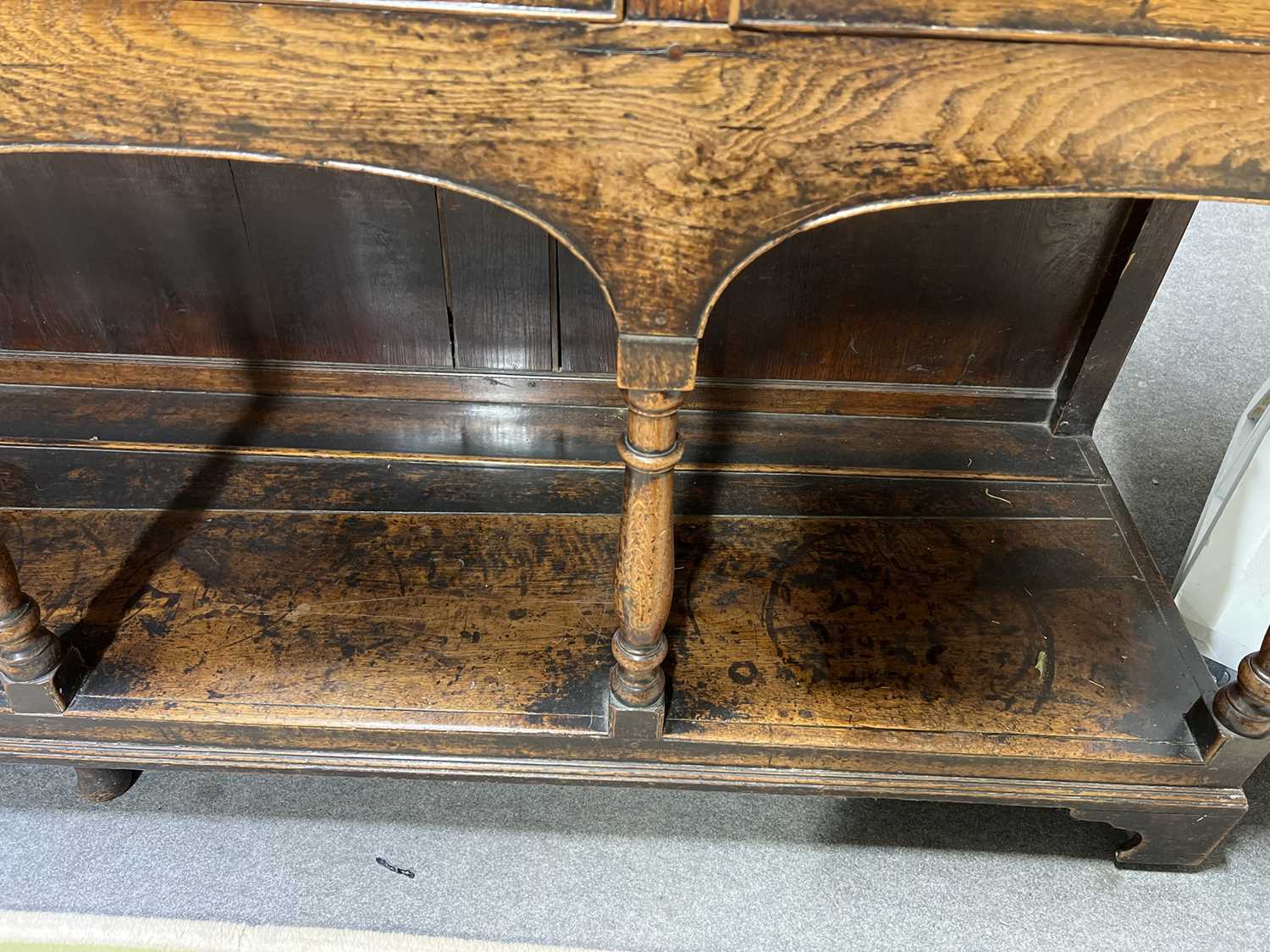 George III oak Welsh dresser, - Image 10 of 16