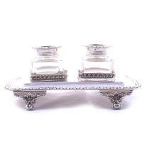 Silver inkstand,