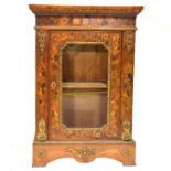 French walnut and marquetry vitrine,