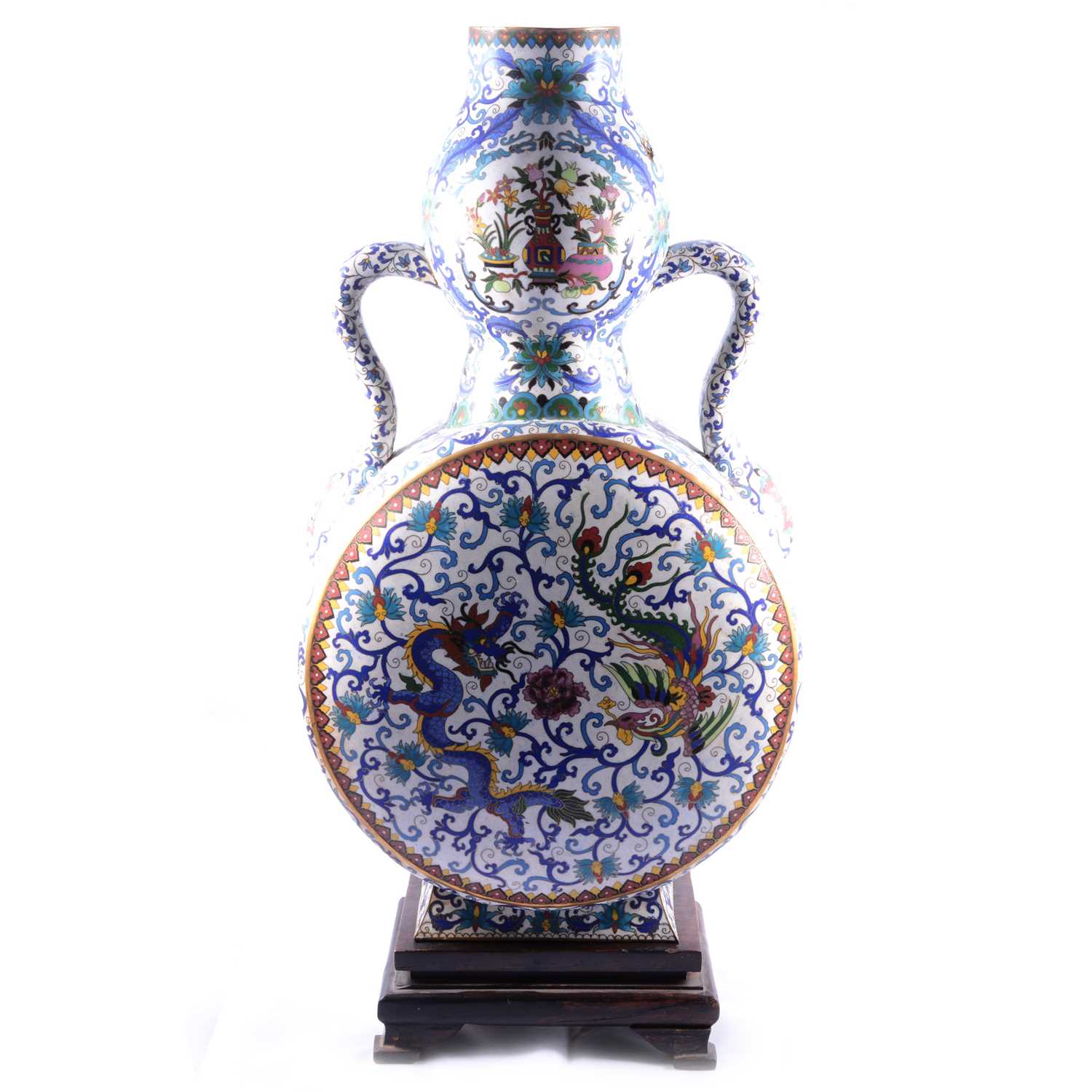 Chinese cloisonne moon flask,