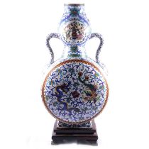 Chinese cloisonne moon flask,