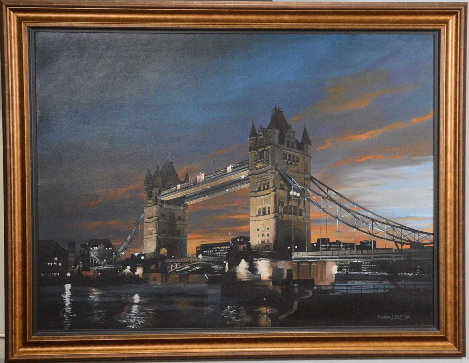 Frank Scott, The Start of the day, Tower Bridge, London, - Bild 2 aus 2