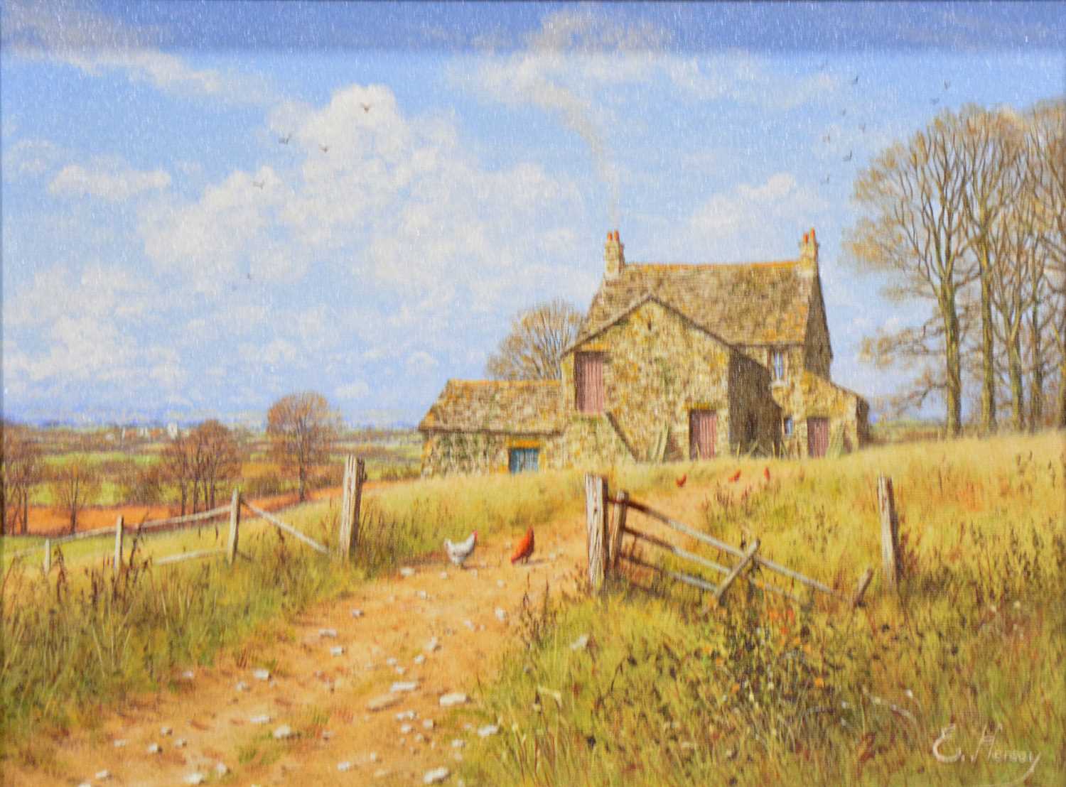 § Edward Hersey, Landscape with a farm,