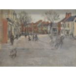 § Robert King, Street scene in Leicester,