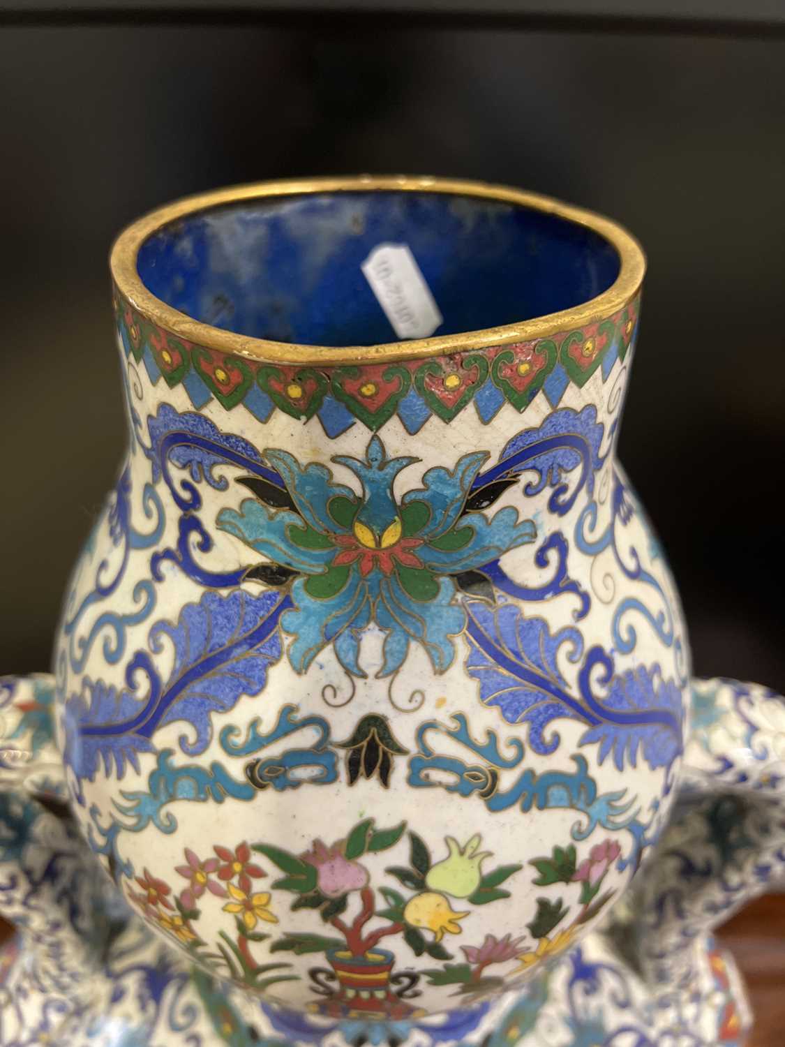 Chinese cloisonne moon flask, - Image 5 of 10