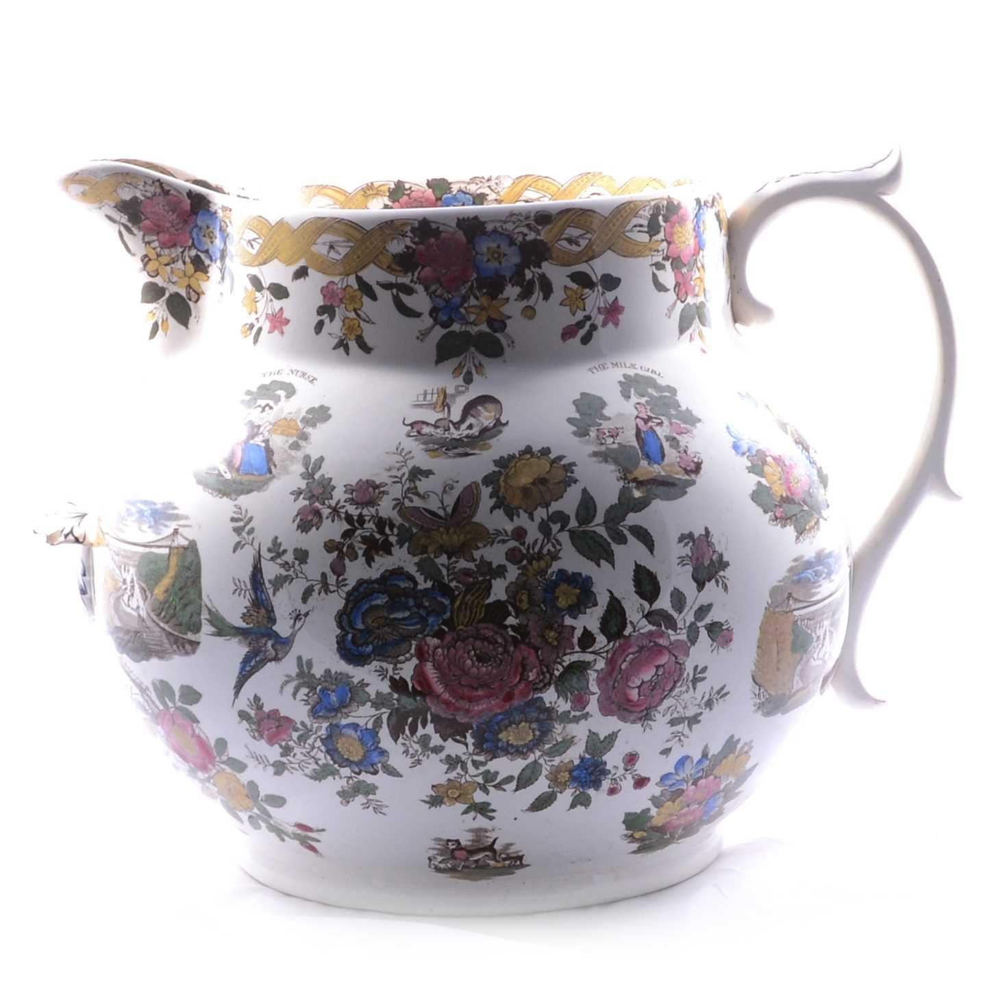 Victorian pottery oversized jug,