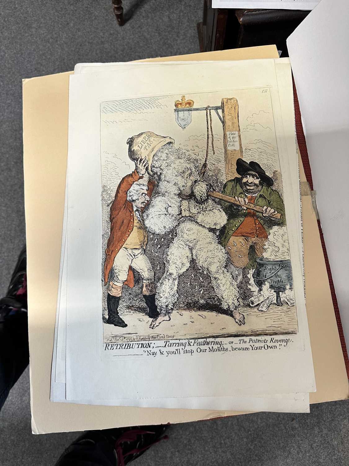 Folio of seven etchings and prints after James Gillray - Image 5 of 12