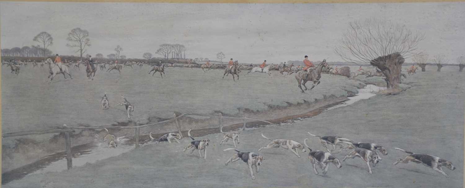 Cecil Aldin, The Quorn away from Billesdon Coplow and The Meynell away from Ash Gorse (Sutton), - Image 3 of 4