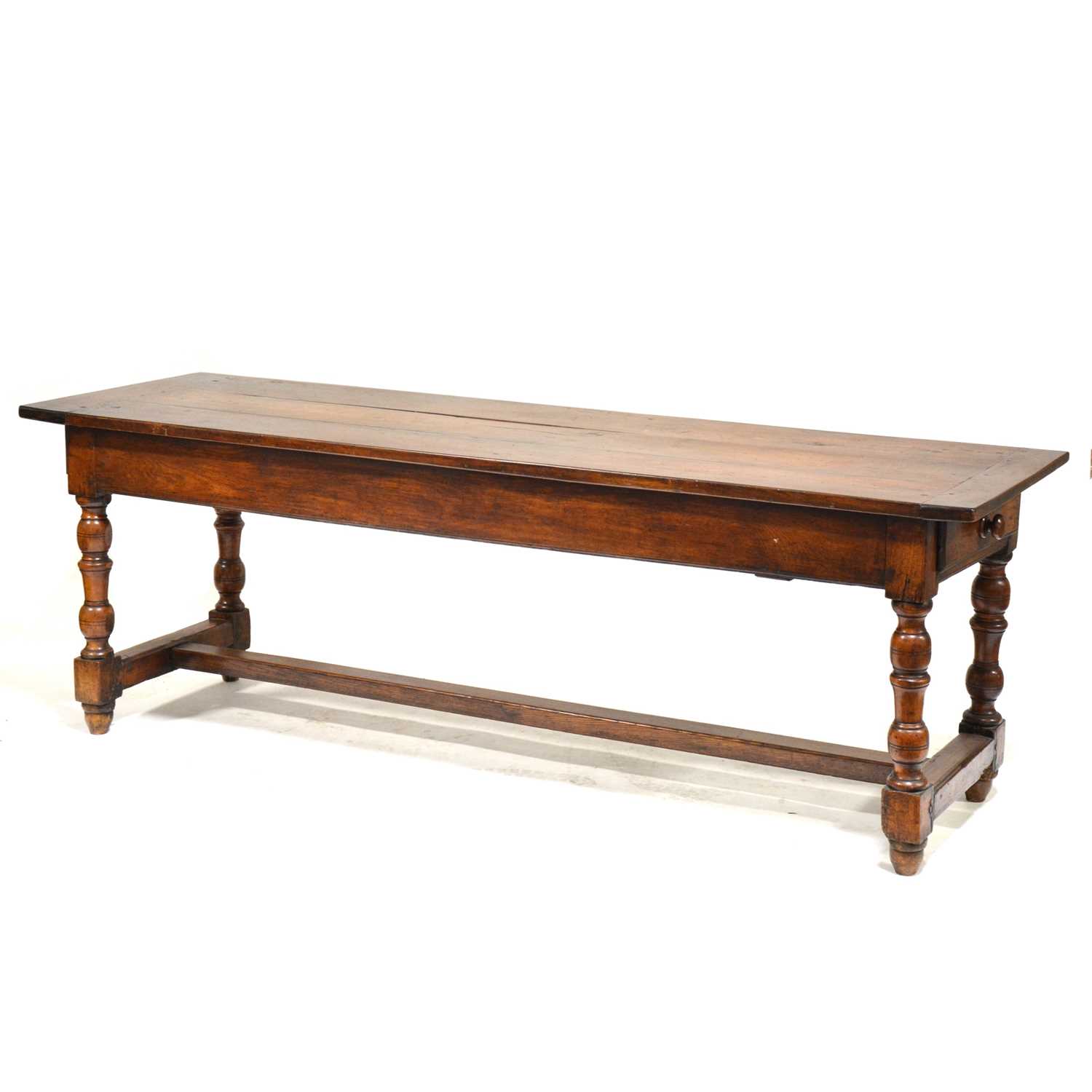 19th Century fruitwood farmhouse kitchen table,