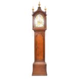 Oak longcase clock, James Yardley, Bishop Stortford,