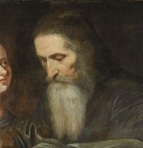 Jan Lievens (1607 - 1674) , cerchia di Testa di vecchio