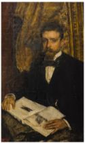 Antonio Mancini (1852 - 1930), Ritratto di Guido Boggiani, 1895