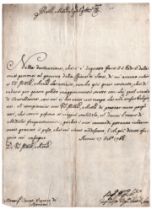 Giuseppe Maria Sisto y Britto (1718 - 1796) Monsignor Casati Lettera firmata Una pagina in-4 Firma/